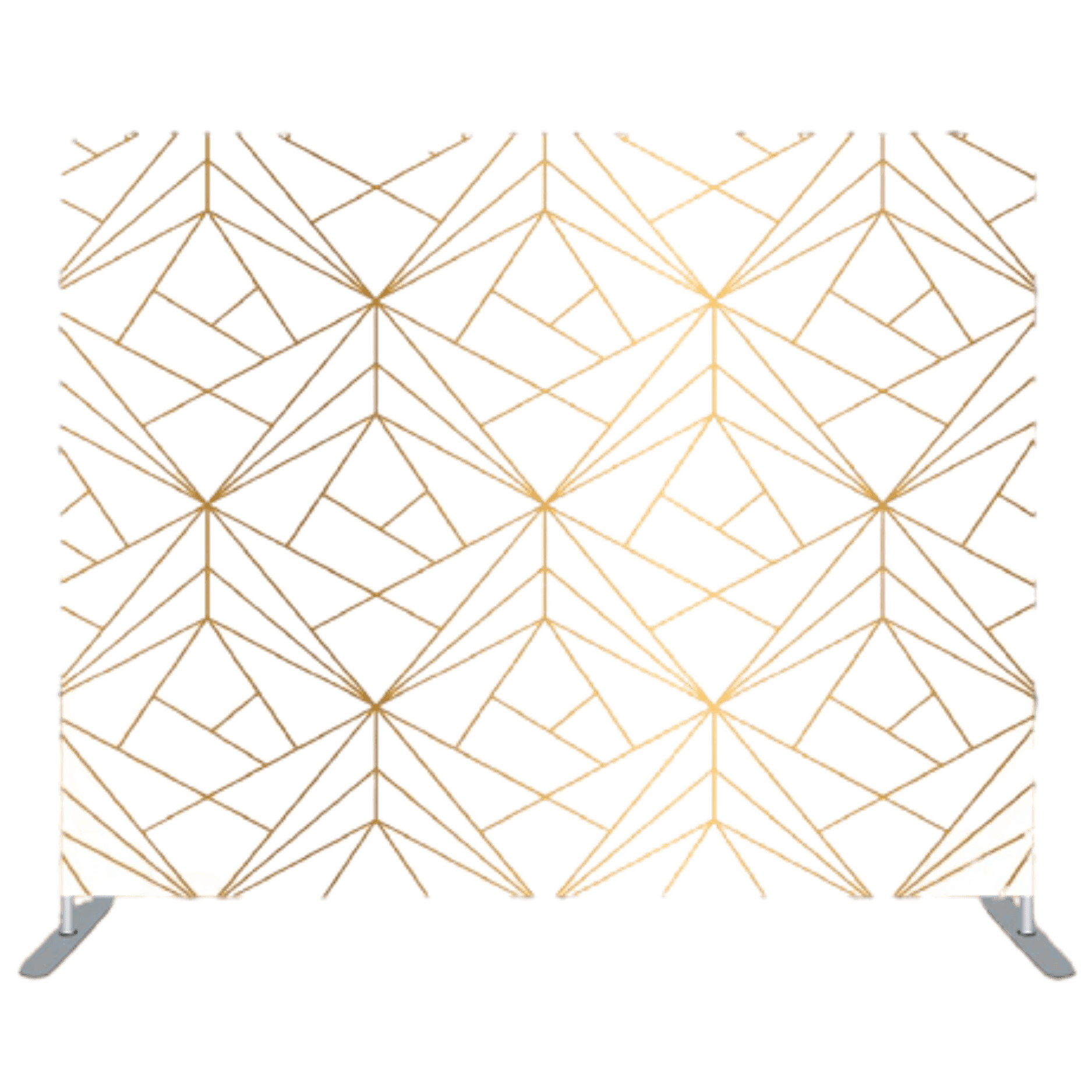 White & Gold Geometric Backdrop